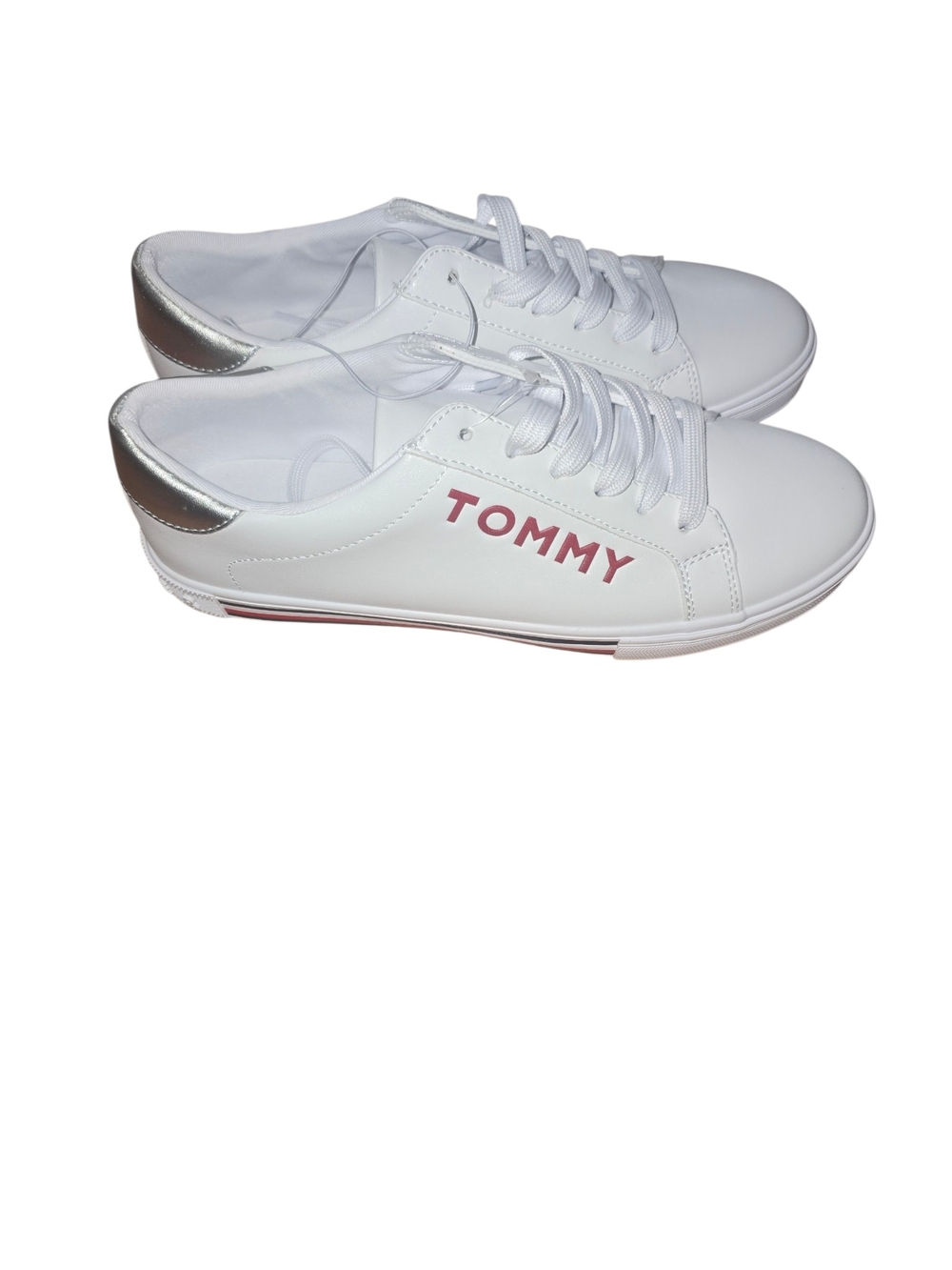 Tommy White Low-Top Lace-Up Sneakers for Men